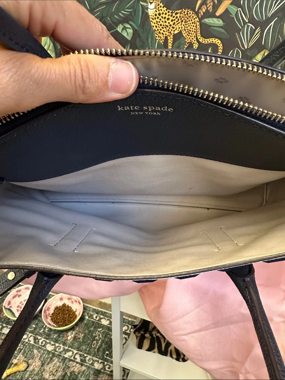 Kate Spade white leather bag with embellishments